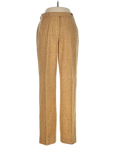 Pre-owned Bergdorf Goodman Wool Pants In Gold