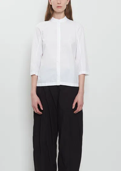 Bergfabel Ada Cotton Tailored Shirt In White