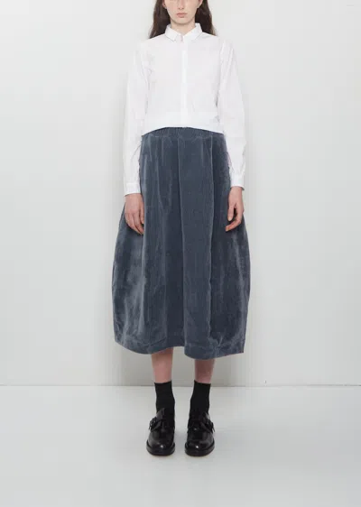 Bergfabel Carla Velvet Skirt In Blue