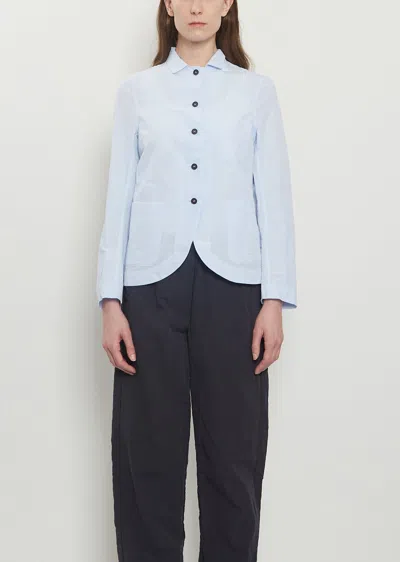 Bergfabel Caryl Cotton-linen Jacket In Blue