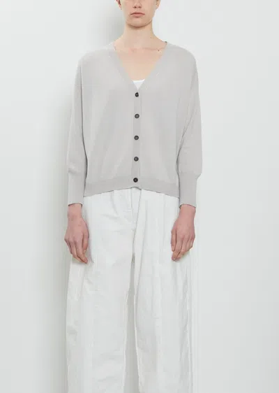 Bergfabel Cashmere Cory Cardigan In White