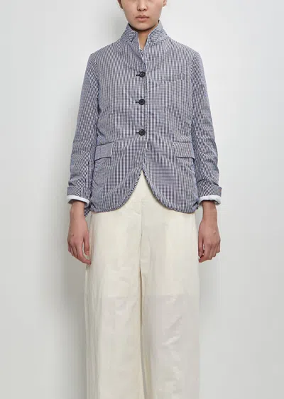Bergfabel Cotton Tyrol Jacket In Navy Check