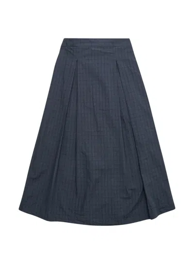 Bergfabel Emma Pleated Skirt In Blue