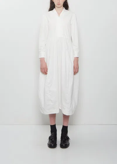Bergfabel Letty Long Sleeve Cotton Dress In White