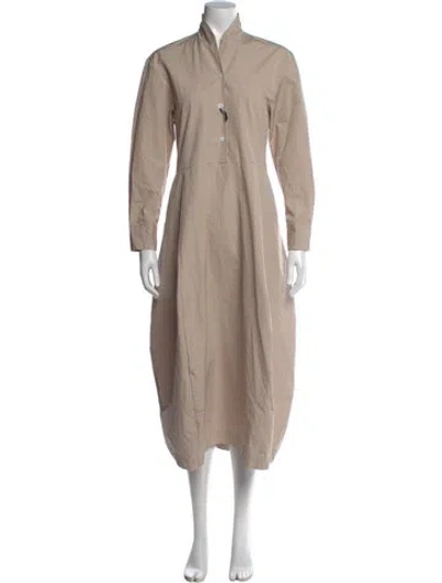 Pre-owned Bergfabel Long Dress In Neutral