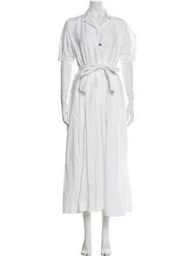Pre-owned Bergfabel Long Dress W/ Tags In White