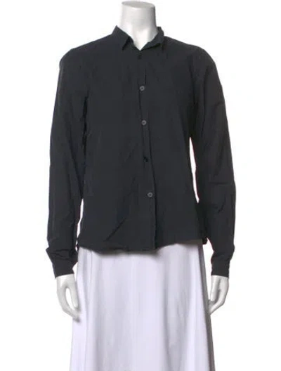 Pre-owned Bergfabel Long Sleeve Button-up Top In Grey
