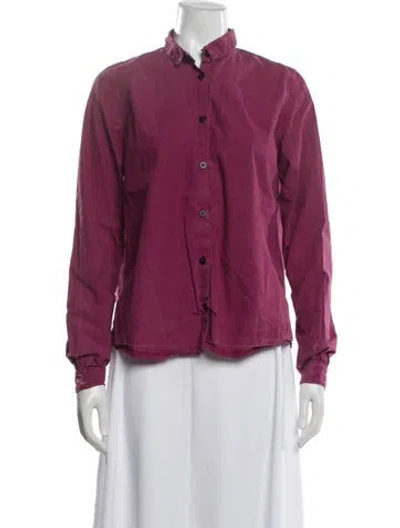 Pre-owned Bergfabel Long Sleeve Button-up Top In Pink