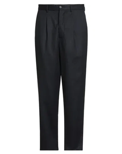Bergfabel Man Pants Navy Size 36 Wool In Black