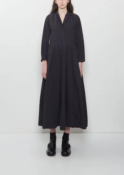 Bergfabel Mina Cotton Dress In Black Stripe
