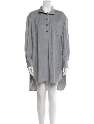 Pre-owned Bergfabel Mini Dress In Gray