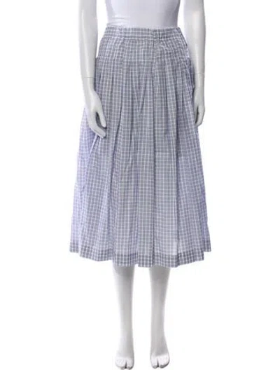 Pre-owned Bergfabel Plaid Print Midi Length Skirt In Multi