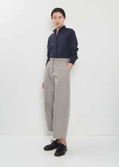 Bergfabel Sandra Cotton Linen Pants In Gray