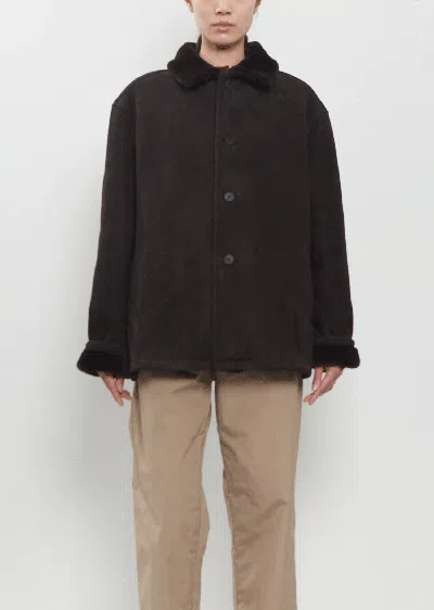 Bergfabel Shearling Samu Jacket In Black