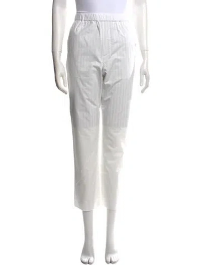 Pre-owned Bergfabel Straight Leg Pants In White