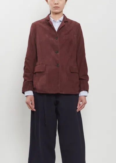 Bergfabel Suede Giulia Jacket In Wine