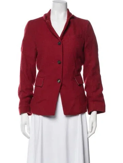 Pre-owned Bergfabel Virgin Wool Blazer In Red
