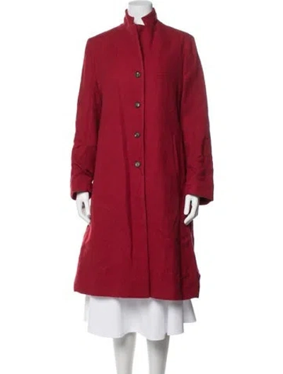 Pre-owned Bergfabel Virgin Wool Coat In Red