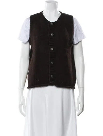 Pre-owned Bergfabel Virgin Wool Scoop Neck Sweater In Black