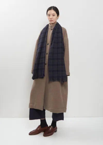 Bergfabel Wool Cashmere Stole In Carbon Check