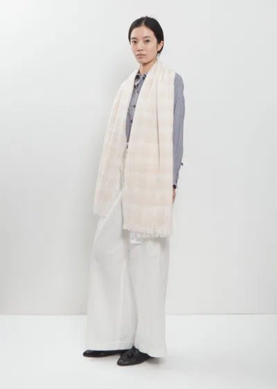 Bergfabel Wool Cashmere Stole In Pink Check