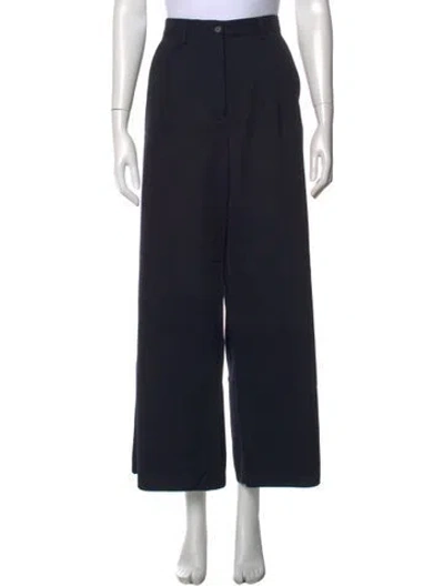 Pre-owned Bergfabel Wool Wide Leg Pants In Blue