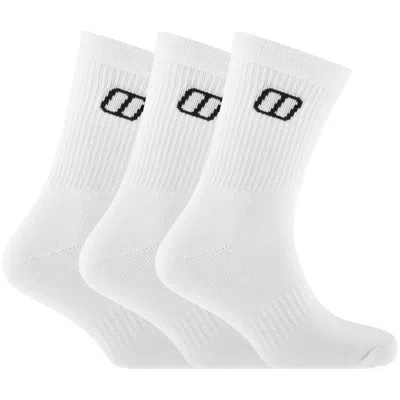 Berghaus 3 Pack Socks White