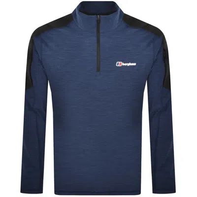Berghaus Farndale Half Zip Tech T Shirt Blue
