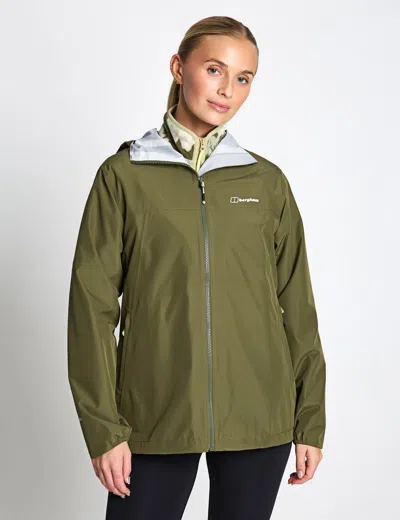 Berghaus Women's Deluge Pro 3.0 Waterproof Jacket In Green