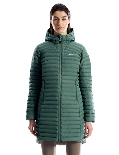 Berghaus Women's Nula Micro Synthetic Insulated Long Jacket In Green
