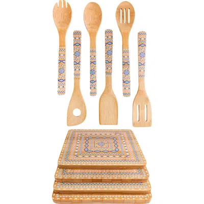 Berghoff 10-piece Bamboo Utensil & Trivet Set In Beige