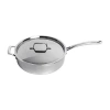 Berghoff 18/10 Stainless Steel Tri-ply 11" Covered Saute Pan In Silver