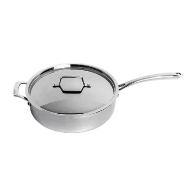 Berghoff 18/10 Stainless Steel Tri-ply 11" Covered Saute Pan In Silver
