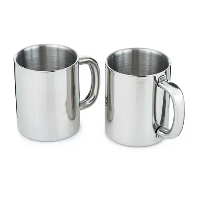 Berghoff 2pc 18/10 Stainless Steel Coffee Mug In Silver