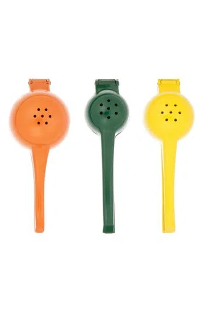 Berghoff 3-piece Citrus Squeezer Set In Yellow/green/orange Assorted