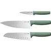 Berghoff 3-piece Stainless Steel Advanced Knife Set In Green