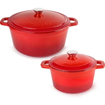 Berghoff 3-quart And 7-quart Dutch Oven Set In Red