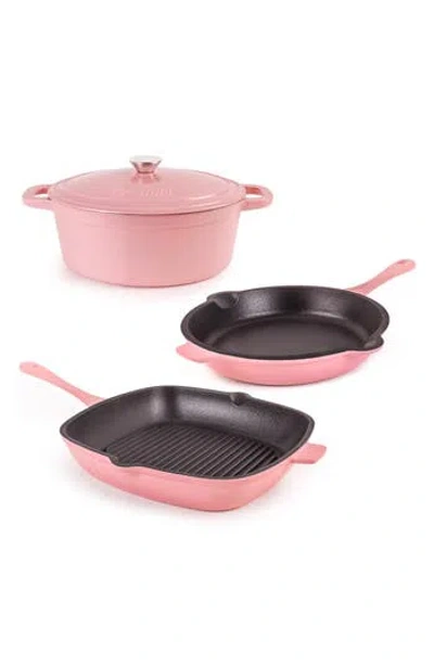 Berghoff 4-piece Neo Cast Iron Cookware Set In Pink