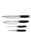 Berghoff 4-piece Stainless Steel Cutlery Set In Black