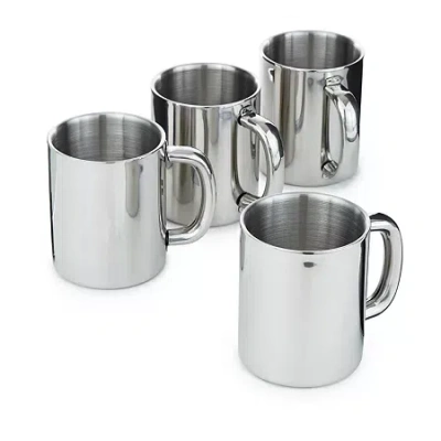 Berghoff 4pc 18/10 Stainless Steel Coffee Mug Set In Silver