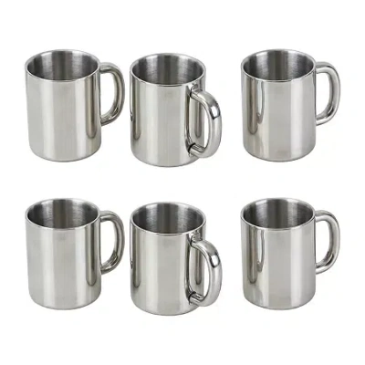 Berghoff 6pc 18/10 Stainless Steel Mug Set In Silver
