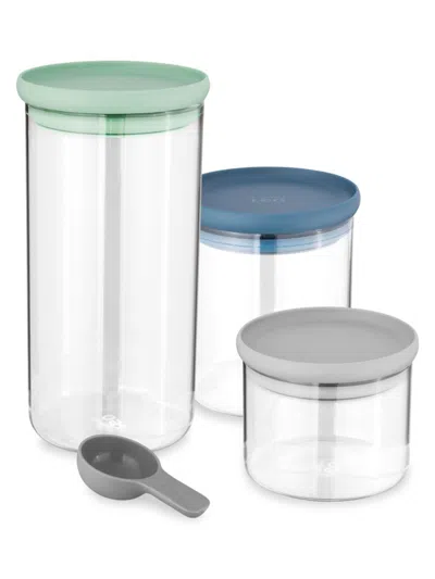 Berghoff Kids' 7-piece Leo Glass Food Container Set In Neutral