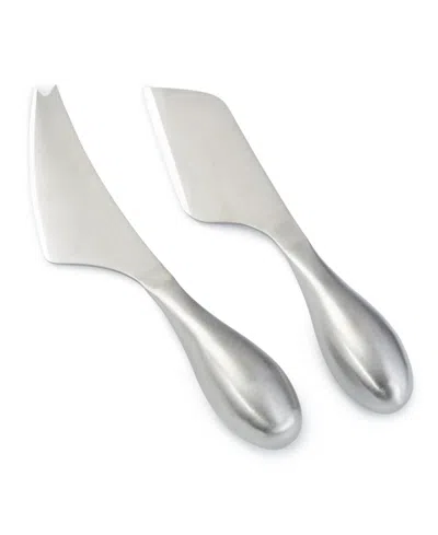 Berghoff Aaron Probyn 2-piece Gorge Hard And Soft Cheese Knife Set In Silver