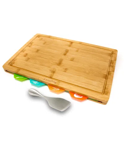 Berghoff Aaron Probyn 5-piece Cheese Knives And Cutting Board Set In Beige