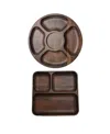 Berghoff Acacia Wood 2pc Tray Set In Brown