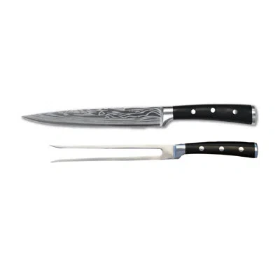 Berghoff Antigua 2pc Carving Set: Knife And Fork In Black