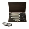Berghoff Antigua Stainless Steel 7-pc. Cutlery Set With Wood Storage Case In Black