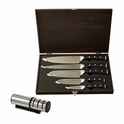 Berghoff Antigua Stainless Steel 7-pc. Cutlery Set With Wood Storage Case In Black