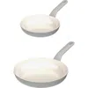 Berghoff Balance 2-piece Nonstick Fry Pans In Moonmist