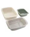Berghoff Balance 3-piece Stone Rectangular Baking Dish Set